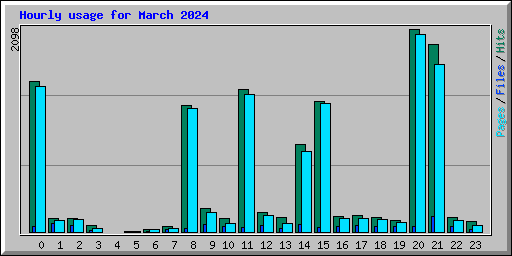 Hourly usage for March 2024