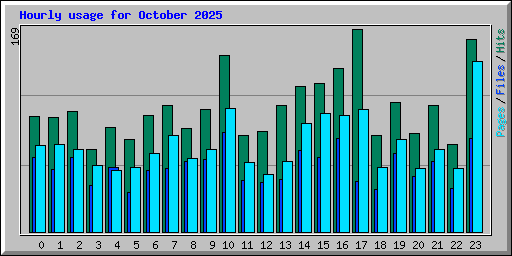 Hourly usage for October 2025