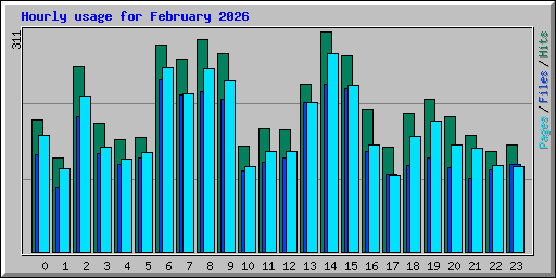 Hourly usage for February 2026