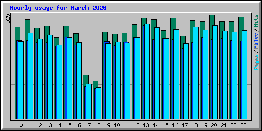 Hourly usage for March 2026