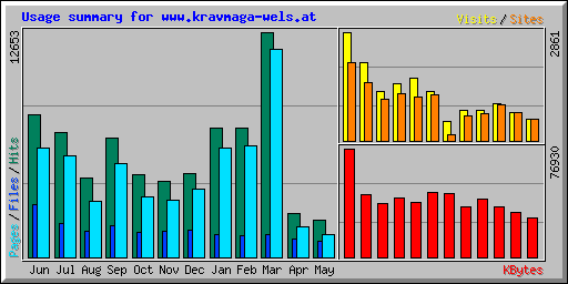 Usage summary for www.kravmaga-wels.at