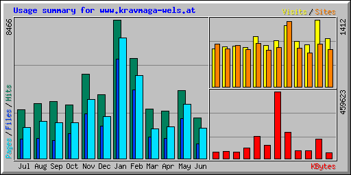 Usage summary for www.kravmaga-wels.at